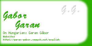 gabor garan business card