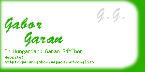 gabor garan business card